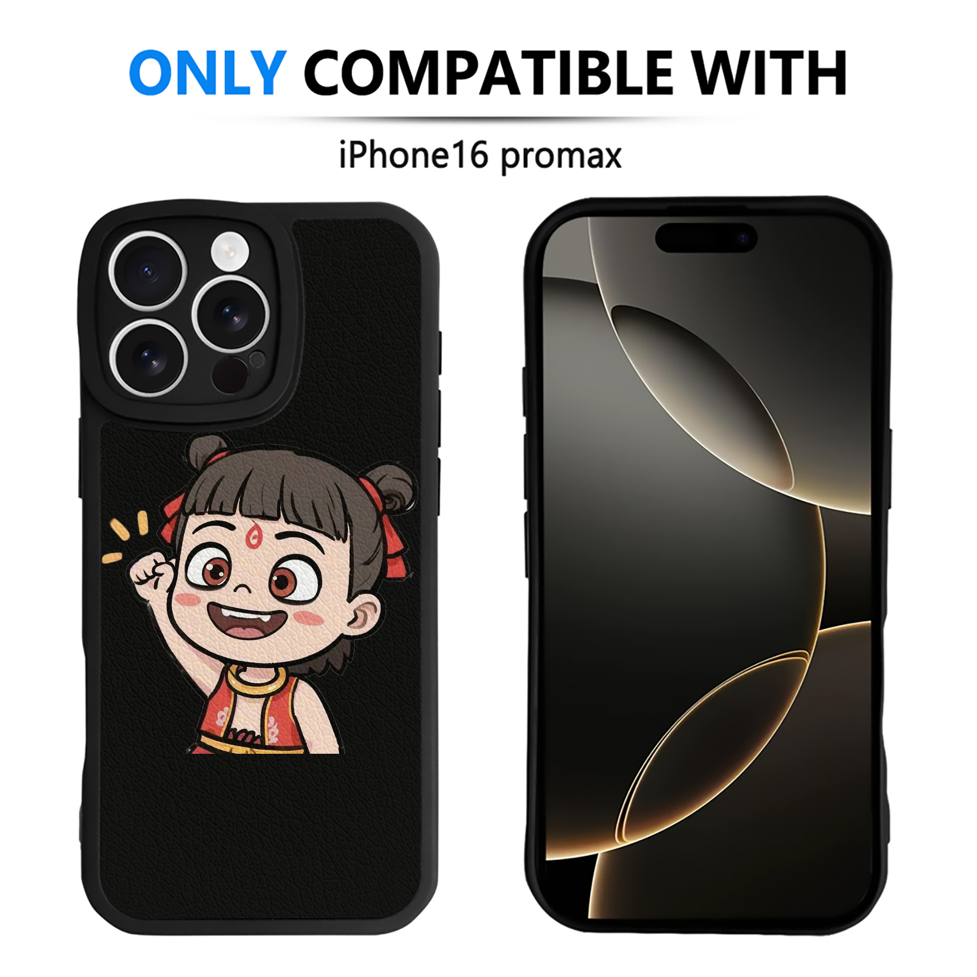 （画像用） Ne Zha 2 ナタ 魔童の大暴れ 【iPhone 16シリーズ対応】シリコンスマホケース（レザー調） 材質：シリコン